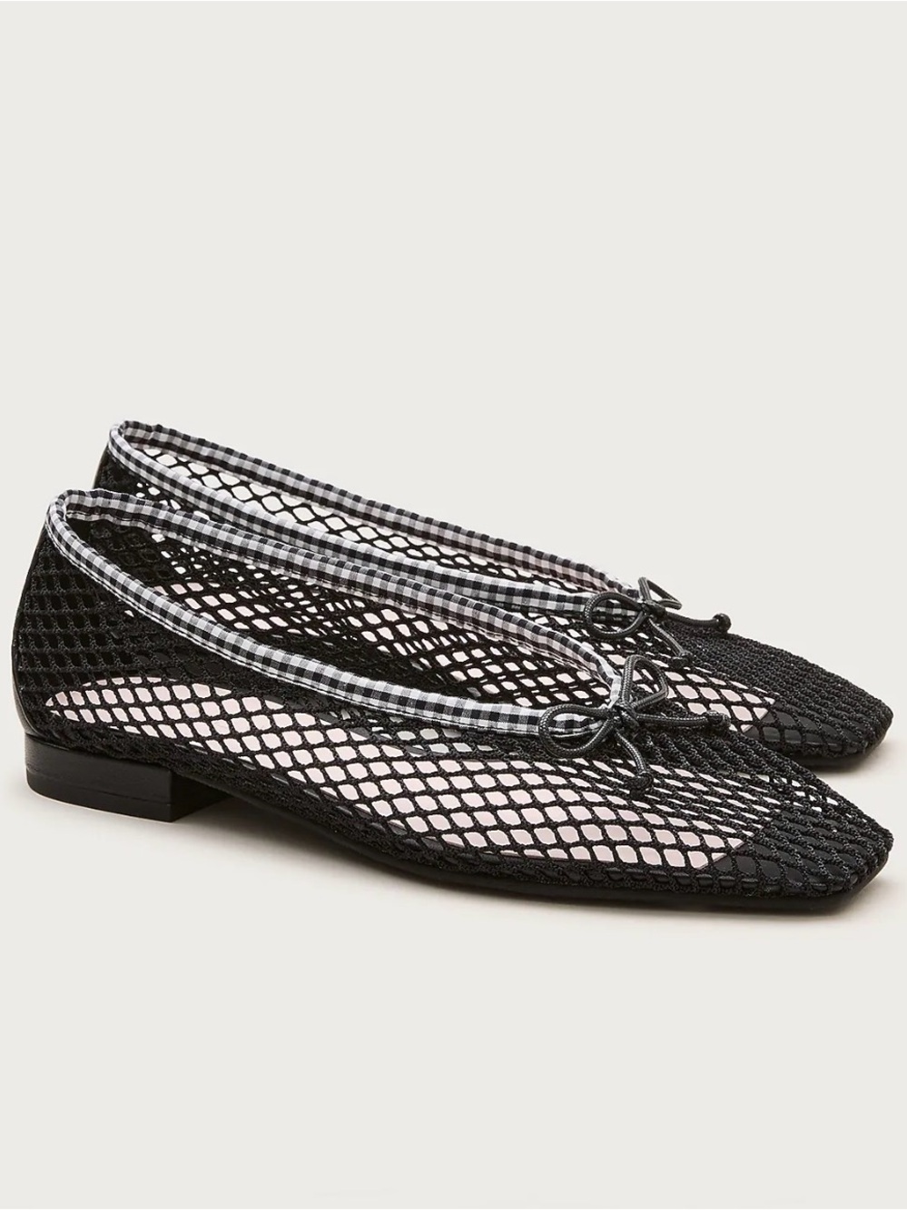 J. Crew Sophie Woven Mesh Ballet Flats Black and White Size 8.5 NWT